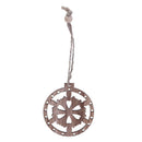 10pcs Retro Wood Round Christmas Hanging Decor New Year Tree Party Pendant