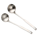 2pcs Stainless Steel Kitchen Utensils Soup Ladle Colander Spoon Cooking Tools
