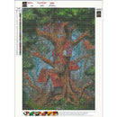 5D DIY Full Drill Diamond Painting Tree House Cross Stitch Embroider Mosaic