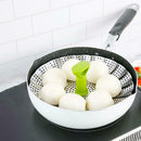 9" Stainless Steel Folding Food Vegetable Poacher Steamer Basket Cooker Extend