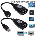USB Extension Ethernet RJ45 Cable LAN Adapter Extender Repeater Over Set V8 R9G3