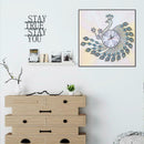 DIY Peafowl Special Shaped Diamond Painting Cross Stitch Clock Home Decor