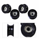 4Pcs 0840UU 8mm Groove Guide Pulley Sealed Rail Ball Bearing 8x40x20.7mm B Ew