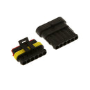 5 Kits Car Electrical Connector Sealed 1.5mm Terminal 6 Pins