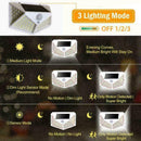 100 LED Solar Power PIR Motion-Sensor Wall Lights Outdoor Lamp Garden Water R8B5