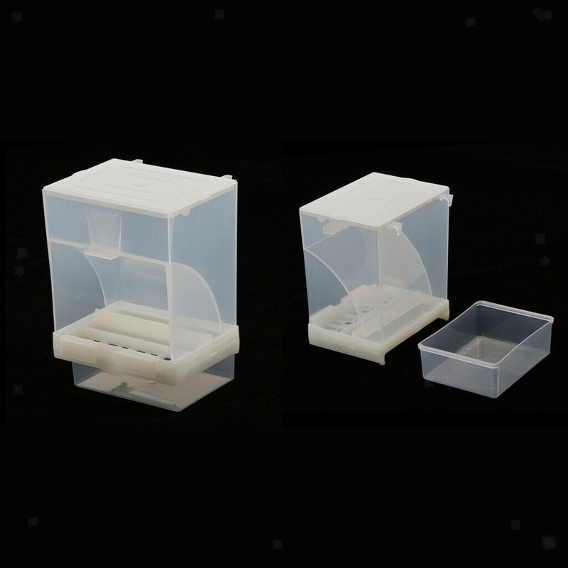 2x Pet Bird Automatic Feeder Food Feeding Box Parrot Finch Dispenser Cage Perch