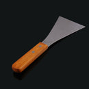 Stainless Steel Beefsteak Shovel Spatula Flat Pan Turner with Wooden Grip