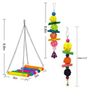 6 Pack Bird Swing Toys-Parrot Hammock Bell Toys For Budgie,Parakeets, Cocka T4T9