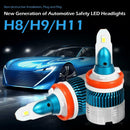 2pcs Mi2 H8/H9/H11 LED Car Headlight Bulbs 50W 6000lm 6500k 12V Headlamp