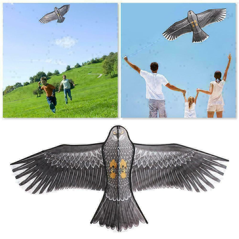 Black Eagle Kite With 30m Kite Handle Line Outdoor Sports Toys Flying Kites M1B5