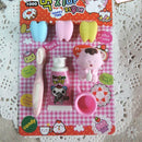 Toothpaste Toothbrush Shape Rubber Eraser Sets School Office Toys AU