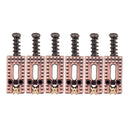 6 Pack Red Copper Roller Tremolo Bridge Saddles for Stratocaster Telecaster