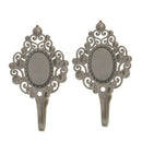 2 Piece Luxury Shiny Curtain Hanger Tieback Wall Mounted Hook Tassel Hook H