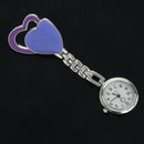 Nurse Watch Quartz Watch, Women, Clip Double Heart (purple), Pocket Watch W B5S8