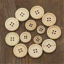 50PCS Mixed Round 4-Holes Wooden buttons Fit Sewing  Scrapbooking Craft 15 20mm