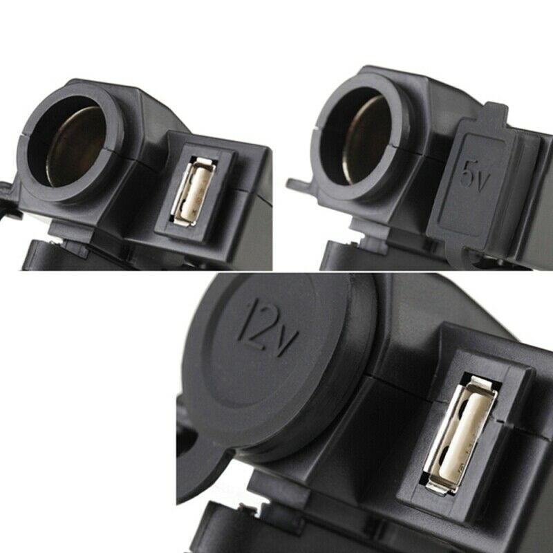 12V Motorcycle USB Charger Cigarette Lighter Waterproof Power Ports Outlet New