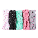 5PCS Kids Baby Girl Cotton Twisted Headband Turban Dot Knot Headwear