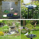 Garden Solar Birdbath Fountain Pump Outdoor Solar Water Panel Floating E1F2