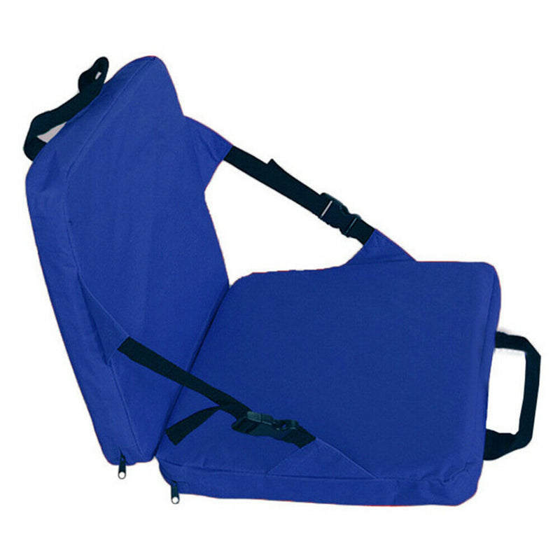Outdoor Cushion Chair Camping Beach Foldable Seat Pad with Backrest (Blue)