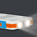 10000mAh Dual USB Portable Solar Power Bank LED Charger Case Compass White