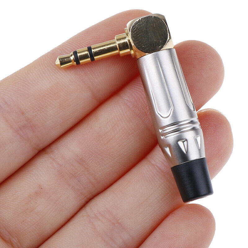 3.5mm L-type stereo right angle male plug audio earphone soldering connec 3C
