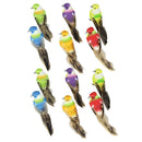 12 Pieces Multicolored Artificial Feathered Foam Birds, DIY Birds Crafts