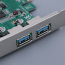 PCI-E Express to 2 Ports USB 3.0 Controller Card Adapter Hub Super