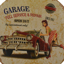 Garage Metal Tin Sign Poster Plaques Race Cars Auto Racing Motel Garage