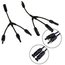 1 Pair MC4 3 Way Y Splitter Cable Plug Inline Solar Panel Connecto IP67 PV H8A7