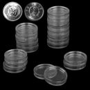 20pc18mm Applied Clear Round Cases Coin Storage Capsules Holder Round Plastic sp