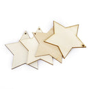 25x Wooden Slices Wood Pieces Cutouts Blank Star Shape Unfinished Embellishments
