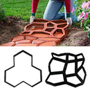 2Pcs DIY Garden Pathway Stepping Stones Mold Pavement Driveway Brick Mould