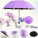 New Lady Princess Magic Flowers Dome Parasol Sun/Rain Folding Umbrella Prai D5N4