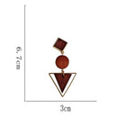 Temperament And Simple Geometric Triple-cornered Fashion Exquisite Earrings