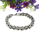 Nice Gift For Boy Men Punk Design Stainless Steel Charms Wristband Clasp Bangle
