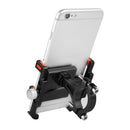 Bicycle Phone Holder Aluminum Motorcycle Handlebar Support Stand (Black)
