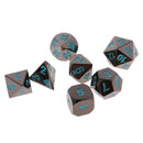 7x Black Nickel D4 D20 Multiple Dice for RPG MTG Gaming Players with