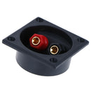 Square shape double binding post type speaker box terminal cup black and  ME