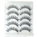 5Pair Natural Thick Cross Eye Lashes Extension Makeup False Eyelashes Clear Band