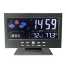 LED Digital Alarm Clock Snooze Calendar Thermometer Weather Color LCD Display