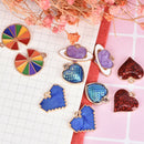 10Pcs/Set Mixed Heart Enamel Charms Metal Charms Pendant DIY Jewelry Making  FT