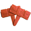 10Pc Orange Red Garden Fence Edging Cobbled Stone Effect PP Lawn Edging Pla