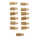 1 Set Brass Motorcycle Main Jet Kit Carburetor 13 Size Injector Nozzle