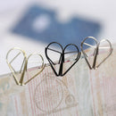 12pcs Brief Style Waterdrop Shaped Metal Paper Clip Bookmark StME