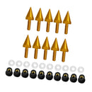 10x M5 Aluminium Alloy Motorcycle Windscreen Bolts Screws Nut Kit Golden