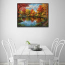 5D DIY Full Drill Diamond Painting Autumn Lake Cross Stitch Embroidery Kits