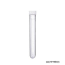 20pcs 12ml Clear Plastic Vials Lab Test Tubes with Caps Stoppers White 15x100mm