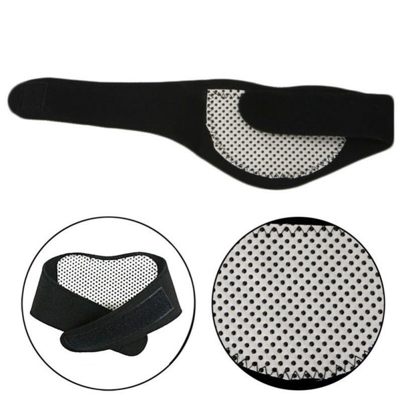Self Heating Neck Wrap Heat Brace Support Strap Pain Ache Relief Collar Strain