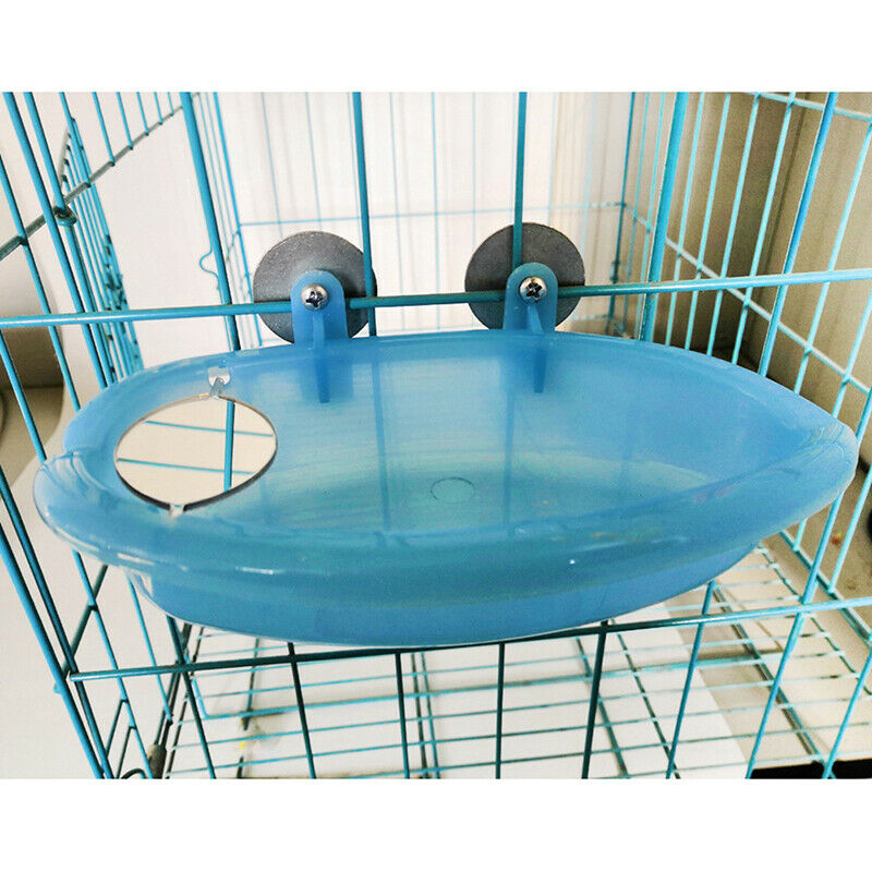 Parrot Bathtub With Mirror Pet Cage Accessories Bird Mirror Bath Shower BoxB.SE