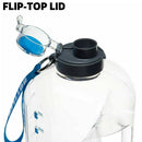 1 Gallon Large Water Bottle Hydration Time Marker Big Jug for Exercise Camp
